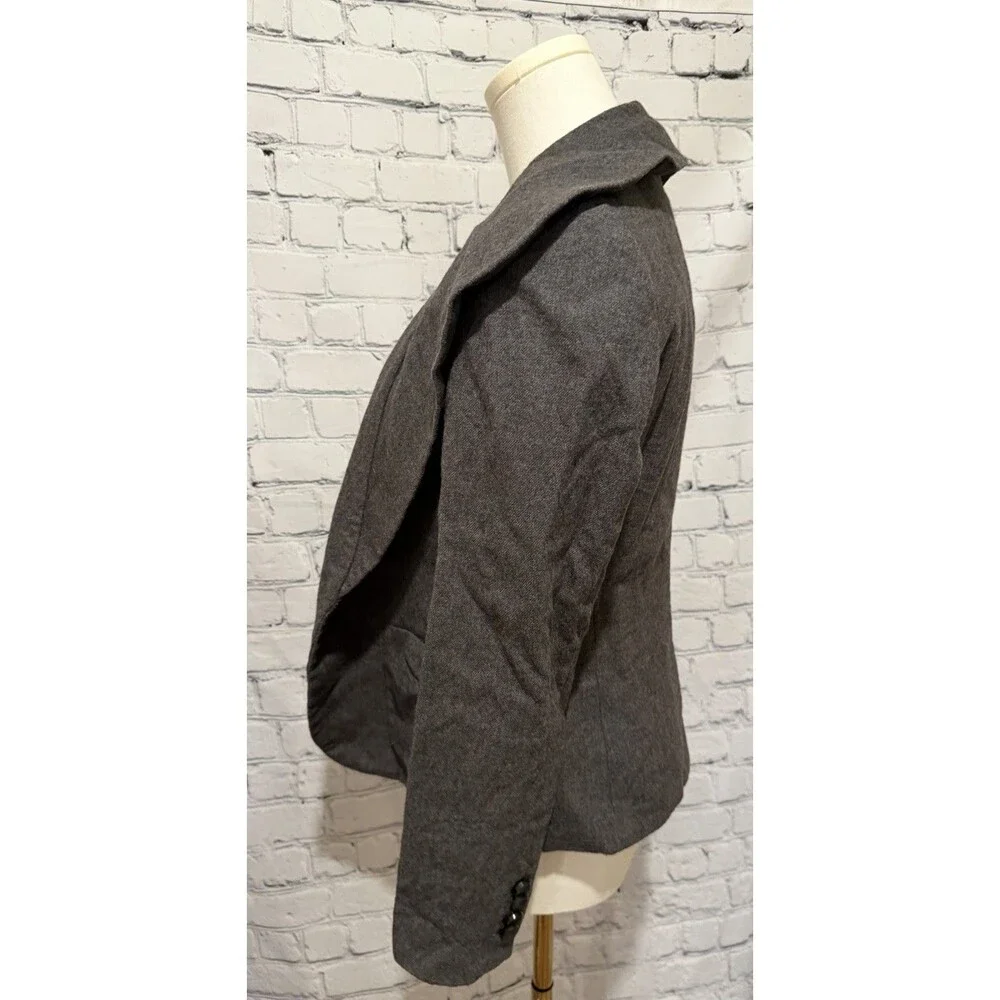 TALBOTS Women’s Gray Blazer Jacker Wool Blend Suit Business Size 2